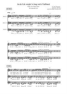 An de Eck steit 'n Jung mit'n Tüdelband – Hamburg – Swingversion für Frauenchor SAA, Sb15: An de Eck steit 'n Jung mit'n Tüdelband – Hamburg – Swingversion für Frauenchor SAA by Henner Hoier