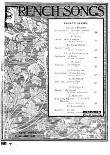 La cloche: French and english texts by Camille Saint-Saëns