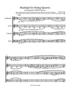 Madrigal: For SATB chorus by Jordan Grigg