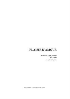 Plaisir d'Amour: For soprano-tenor and piano by Jean Paul Egide Martini