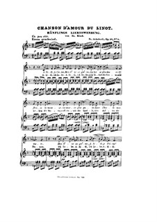 Hänflings Liebeswerbung, D.552 Op.20 No.3: Klavierauszug mit Singstimmen by Franz Schubert