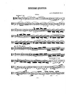 Klavierquintett Nr.2 in B-Dur, Op.5: Bratsche- und Cellostimmen by Giovanni Sgambati