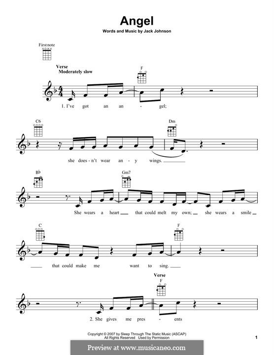 Angel: Für Ukulele by Jack Johnson
