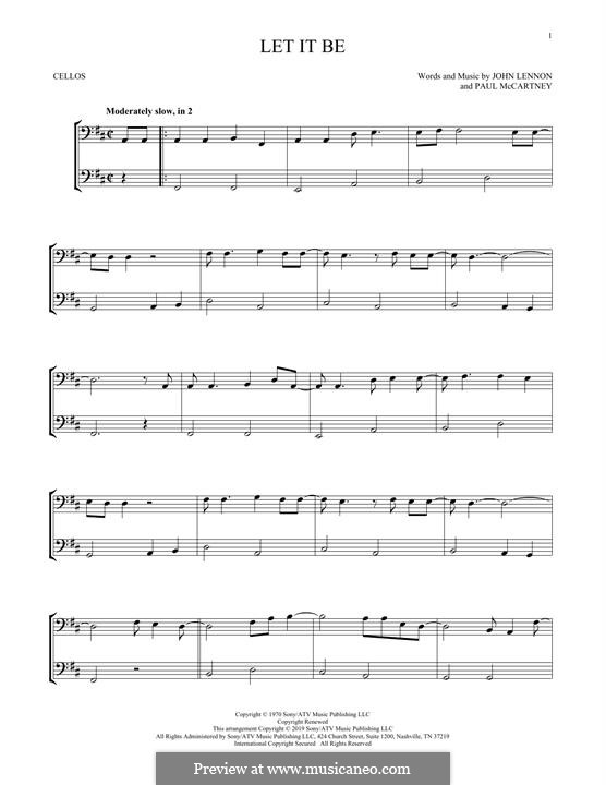 Instrumental version: Für zwei Cellos by John Lennon, Paul McCartney