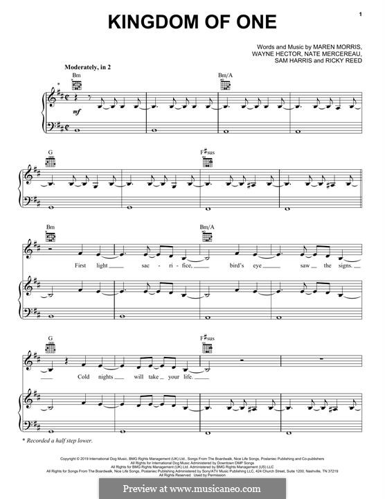 Kingdom of One (from For the Throne: Music Inspired by Game of Thrones): Kingdom of One (from For the Throne: Music Inspired by Game of Thrones) by Wayne Anthony Hector, Eric Frederic, Samuel Harris, Maren Morris, Nate Mercereau