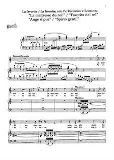 Die Favoritin : Spirto gentil. Recitativo e Romanza di Fernando by Gaetano Donizetti