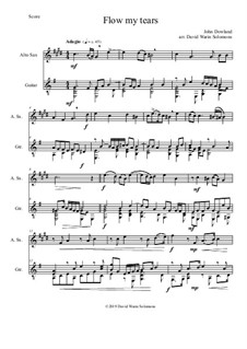 Flow My Tears: For alto saxophone and guitar (without divisions) by John Dowland