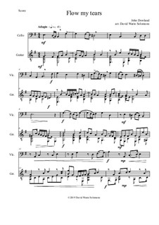 Flow My Tears: For cello and guitar (without divisions) by John Dowland