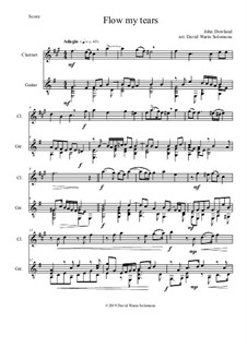 Flow My Tears: For clarinet and guitar (without divisions) by John Dowland