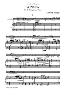 Trumpet Sonata, Op.137: Partitur by Anthony Hedges