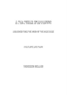 A palpitar d'affanno: Für Flöte und Piano by Vincenzo Bellini
