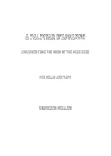 A palpitar d'affanno: Für Cello und Klavier by Vincenzo Bellini