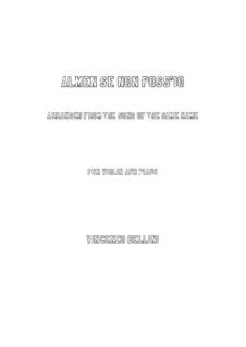 Almen se non poss'io: Für Violine und Klavier by Vincenzo Bellini