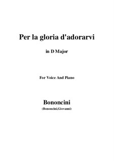 Griselda: Per la gloria d'adorarvi (D Major) by Giovanni Battista Bononcini