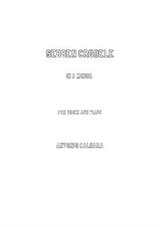 Sebben, crudele: Für Stimme und Klavier (A minor) by Antonio Caldara