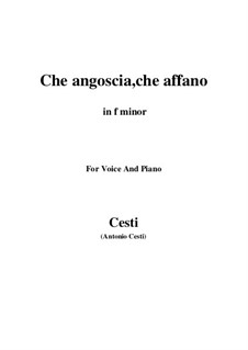Der goldene Apfel: Che angoscia, che affano (F Minor) by Pietro Antonio Cesti