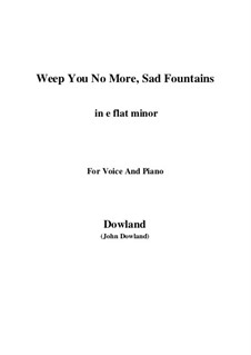 Weep You No More, Sad Fountains: E flat minor by John Dowland