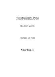 Panis angelicus: Für Stimme und Klavier (A Flat Major) by César Franck