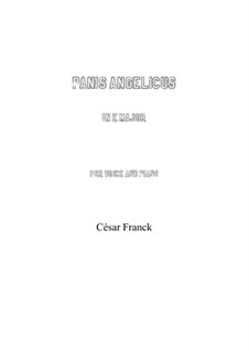Panis angelicus: Für Stimme und Klavier (E Major) by César Franck