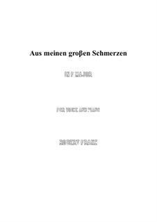 Zwölf Gesänge, Op.5: No.1 Aus meinen grossen Schmerzen (F Major) by Robert Franz