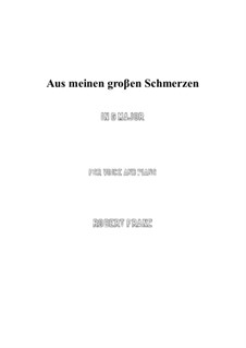 Zwölf Gesänge, Op.5: No.1 Aus meinen grossen Schmerzen (G Major) by Robert Franz