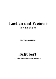 Lachen und Weinen, D.777 Op.59 No.4: Für Stimme und Klavier (A Flat Major) by Franz Schubert