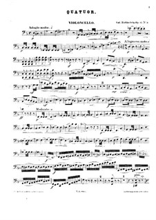 Quartett für Streicher Nr.6 in d-Moll, Op.47 No.3: Cellostimme by Anton Rubinstein