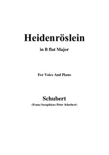 Heidenröslein, D.257 Op.3 No.3: Für Stimme und Klavier (B Flat Major) by Franz Schubert