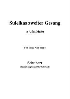 Suleika II, D.717 Op.31: Für Stimme und Klavier (A Flat Major) by Franz Schubert