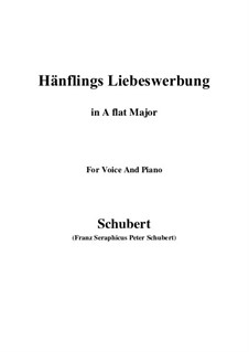 Hänflings Liebeswerbung, D.552 Op.20 No.3: Für Stimme und Klavier (A Flat Major) by Franz Schubert