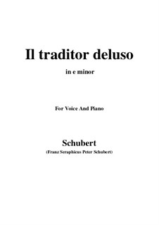 Drei Lieder, D.902 Op.83: No.2 Il traditor deluso (e minor) by Franz Schubert