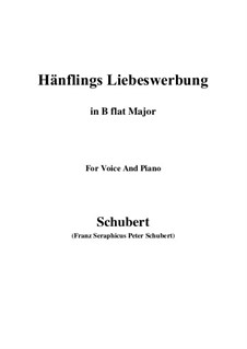 Hänflings Liebeswerbung, D.552 Op.20 No.3: Für Stimme und Klavier (B Flat Major) by Franz Schubert