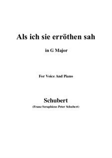 Als ich sie erröthen sah, D.153: G Major by Franz Schubert