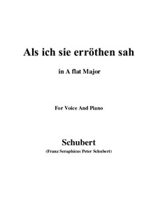 Als ich sie erröthen sah, D.153: A flat Major by Franz Schubert