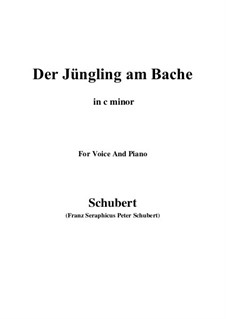 Der Jüngling am Bache, D.638 Op.87 No.3: For voice and piano (c minor) by Franz Schubert