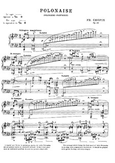 Polonäse-Fantasie in As-Dur, Op.61: Für Klavier (mit Applikatur) by Frédéric Chopin