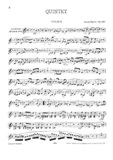 Klavierquintett in d-Moll, Op.130: Violinstimme II by Louis Spohr