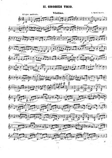 Grosses Klaviertrio Nr.2 in F-Dur, Op.123: Violinstimme by Louis Spohr