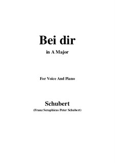 Vier Refrain-Lieder, D.866 Op.95: No.2 Bei dir allein (A Major) by Franz Schubert