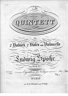 Zwei Streichquintette, Op.33: Quintett Nr.1 – Violinstimme I by Louis Spohr