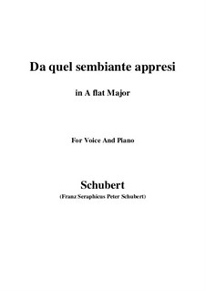 Vier Canzonen für Stimme und Klavier, D.688: No.3 Da quel sembiante appresi (A flat Major) by Franz Schubert