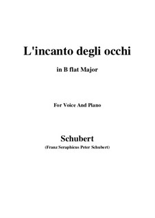 Drei Lieder, D.902 Op.83: No.3 L'incanto degli occhi (B flat Major) by Franz Schubert