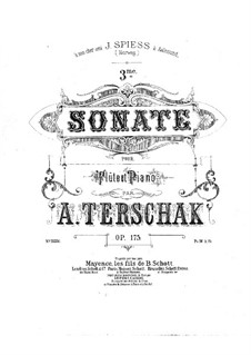 Sonate Nr.3 in F-Dur für Flöte und Klavier, Op.175: Sonate Nr.3 in F-Dur für Flöte und Klavier by Adolf Terschak