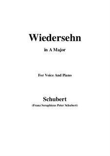 Wiedersehn, D.855: A-Dur by Franz Schubert