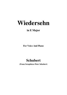 Wiedersehn, D.855: E Major by Franz Schubert