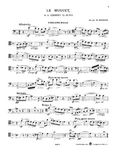 Sechs Romanzen, Op.38: Nr.2 Das Maiglöckchen, für Klaviertrio – Cellostimme by Anton Arenski