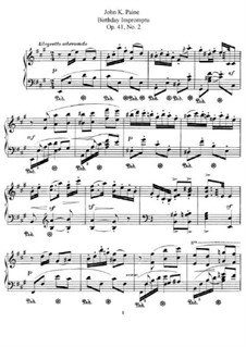 Three Pieces, Op.41: No.2 Birthday Impromptu by John Knowles Paine