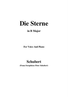 Die Sterne, D.684: B Major by Franz Schubert