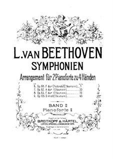 Sinfonien Nr.6-9, Op.68, 92, 93, 125: Version für zwei Klaviere, vierhändig – Klavierstimme II by Ludwig van Beethoven