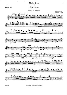 Ausgewählte Themen: Für Quintett – Violinstimme I by Georges Bizet